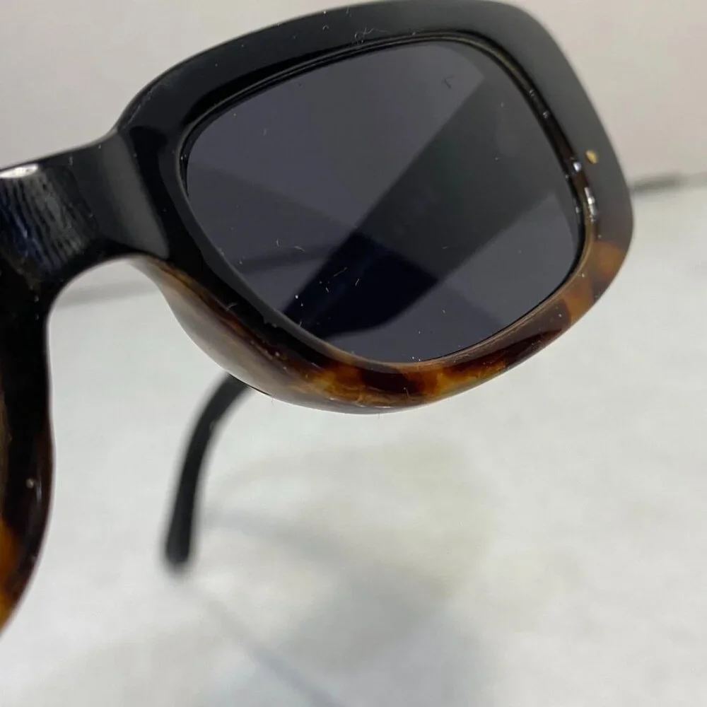 AIRE Ceres Slim Rectangle Sunglasses Dark Tort Smoke Mono